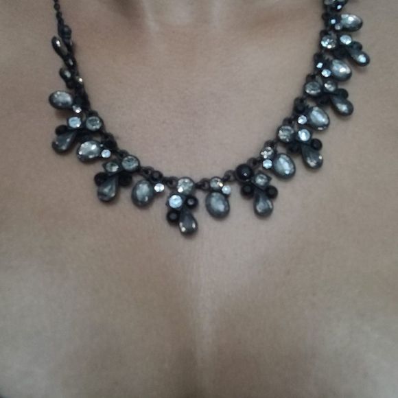 New rhistone necklace black beautiful New holidays - Picture 1 of 4